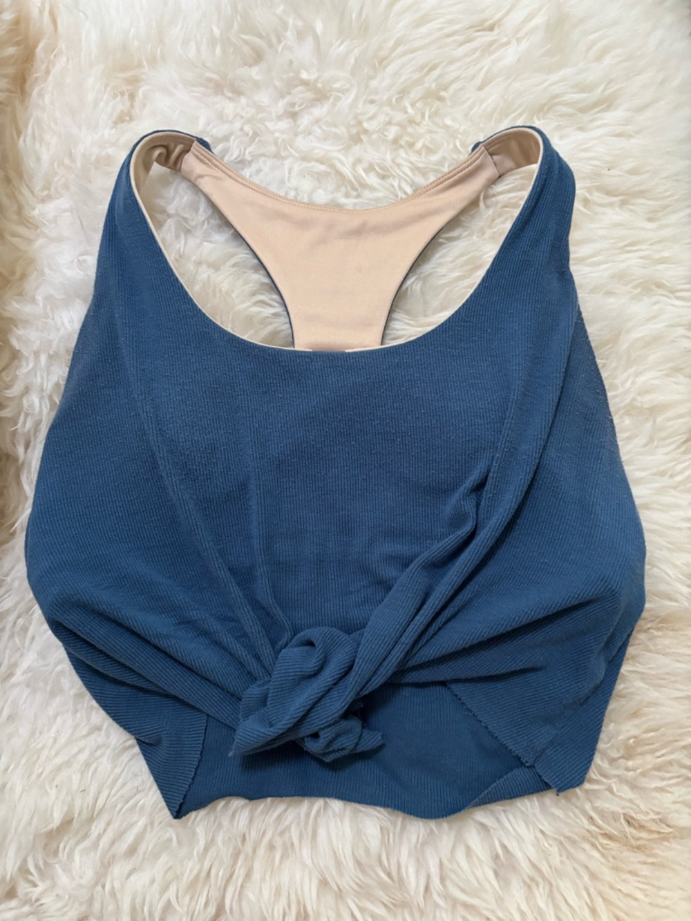 Niyama Sol Blue Tank Top with Beige Lining